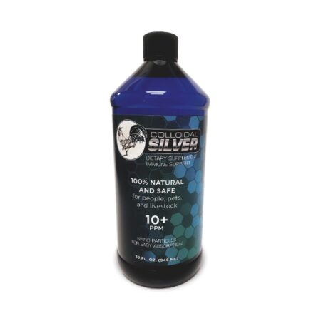 Nickelbeak Hollow Colloidal Silver FRONT 10+ PPM 32 oz.