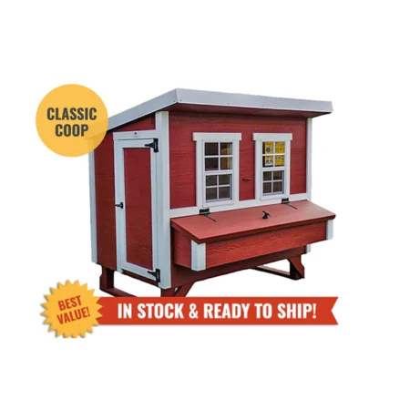 OverEZ Large Chicken Coop Classic Red