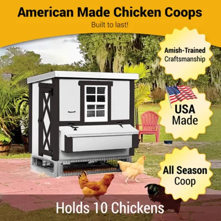 OverEZ Medium Chicken Coop Farmhouse USA Made