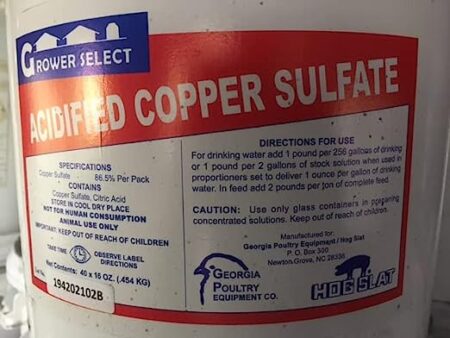 Acidified Copper Sulfate Label